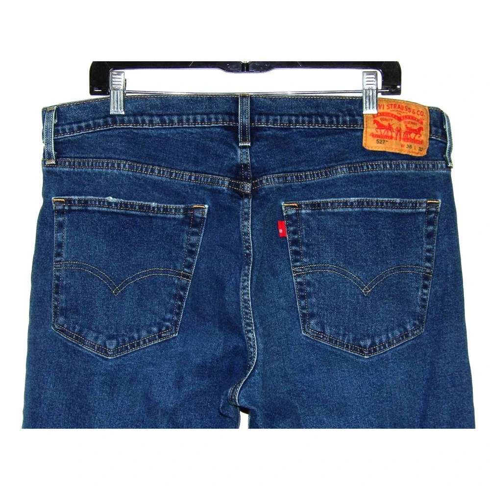 Levi's 527 Medium Wash Low‎ Rise Boot Cut Denim Jeans Men's 36 X 32